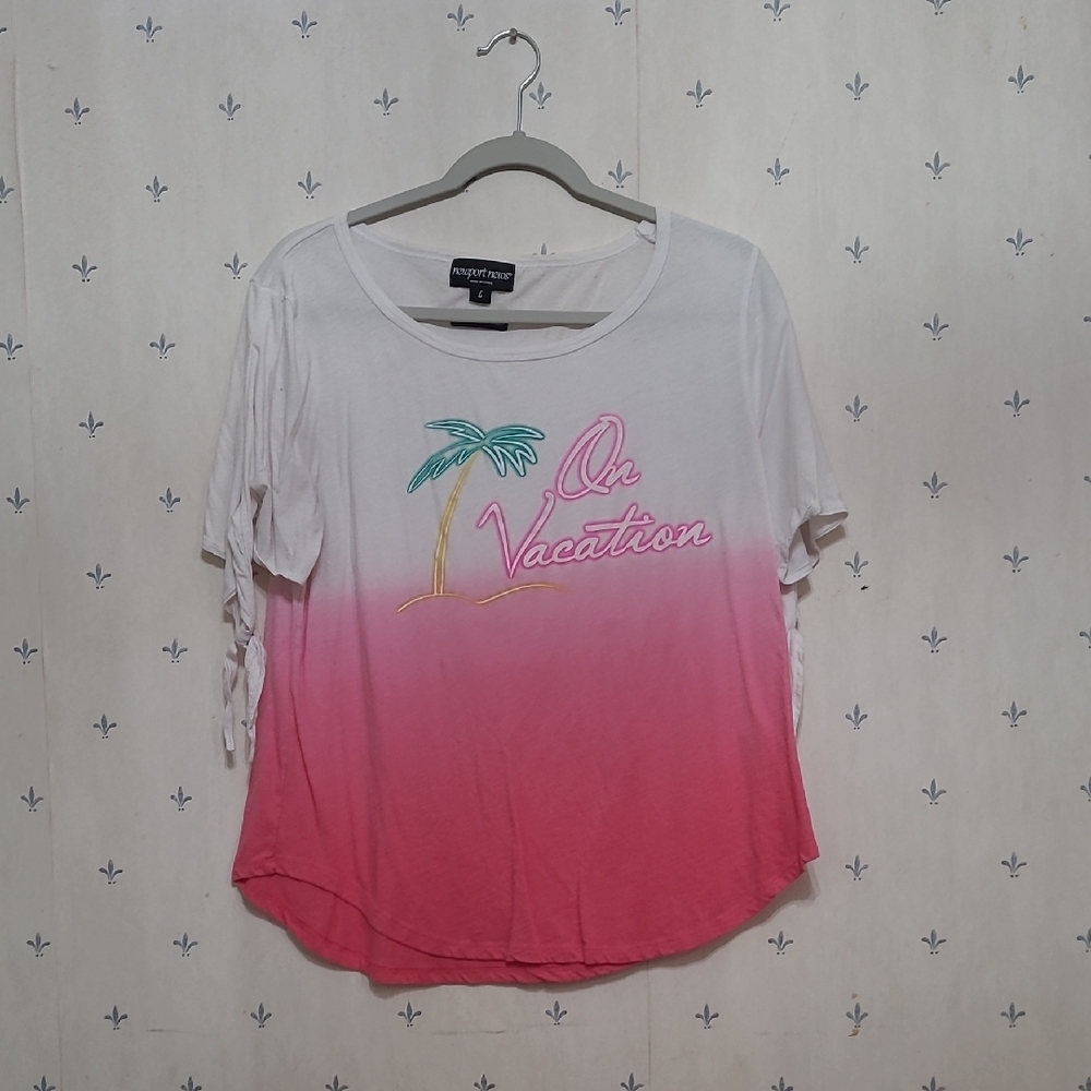On Vacation Gradient Pink Top by No Boundaries